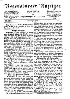 Regensburger Anzeiger Sonntag 9. Juli 1871