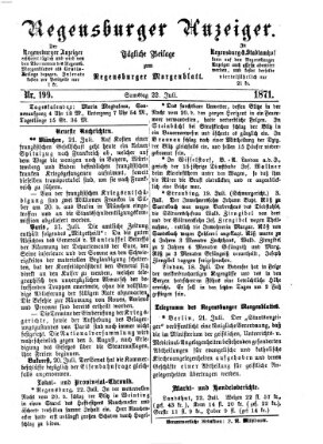 Regensburger Anzeiger Samstag 22. Juli 1871