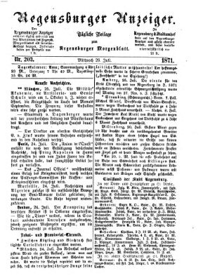 Regensburger Anzeiger Mittwoch 26. Juli 1871