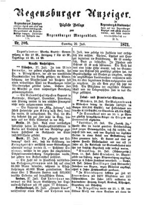 Regensburger Anzeiger Samstag 29. Juli 1871