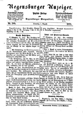 Regensburger Anzeiger Dienstag 1. August 1871