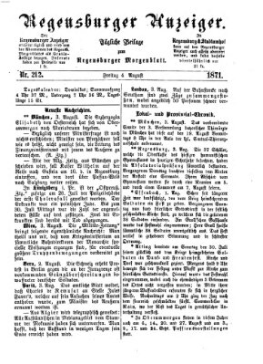 Regensburger Anzeiger Freitag 4. August 1871