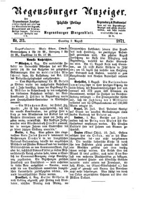 Regensburger Anzeiger Samstag 5. August 1871