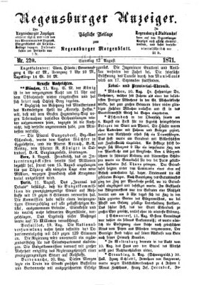 Regensburger Anzeiger Samstag 12. August 1871