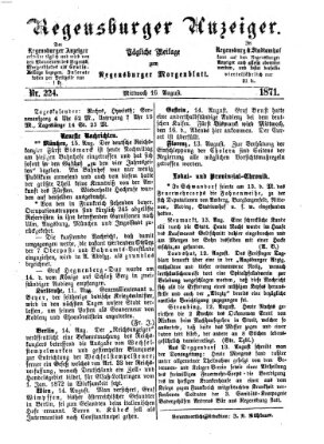 Regensburger Anzeiger Mittwoch 16. August 1871