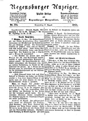 Regensburger Anzeiger Donnerstag 17. August 1871