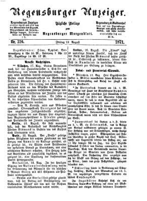 Regensburger Anzeiger Freitag 18. August 1871