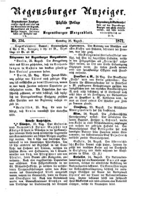 Regensburger Anzeiger Samstag 26. August 1871