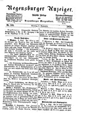 Regensburger Anzeiger Sonntag 3. September 1871