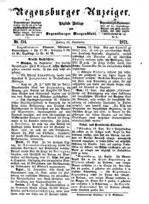 Regensburger Anzeiger Freitag 15. September 1871