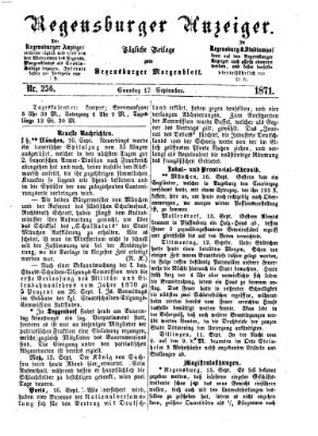 Regensburger Anzeiger Sonntag 17. September 1871