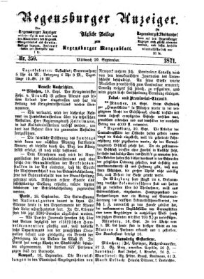 Regensburger Anzeiger Mittwoch 20. September 1871