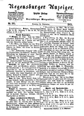 Regensburger Anzeiger Sonntag 24. September 1871