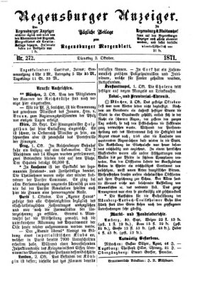 Regensburger Anzeiger Dienstag 3. Oktober 1871