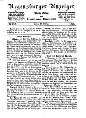 Regensburger Anzeiger Freitag 13. Oktober 1871