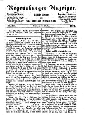 Regensburger Anzeiger Mittwoch 18. Oktober 1871