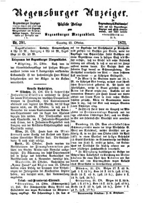 Regensburger Anzeiger Sonntag 22. Oktober 1871