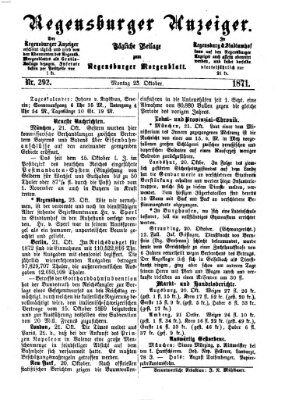 Regensburger Anzeiger Montag 23. Oktober 1871