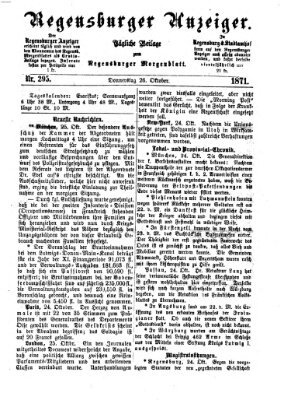 Regensburger Anzeiger Donnerstag 26. Oktober 1871