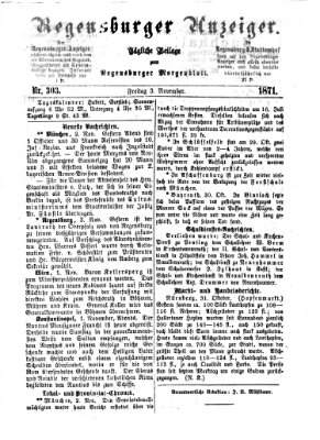 Regensburger Anzeiger Freitag 3. November 1871