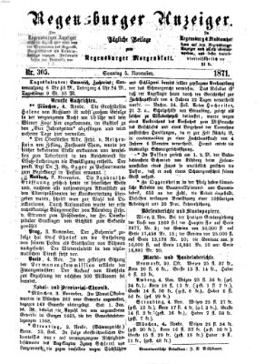 Regensburger Anzeiger Sonntag 5. November 1871