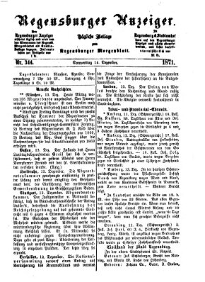 Regensburger Anzeiger Donnerstag 14. Dezember 1871