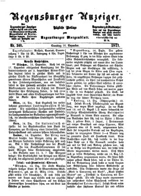 Regensburger Anzeiger Samstag 16. Dezember 1871