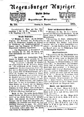 Regensburger Anzeiger Sonntag 24. Dezember 1871