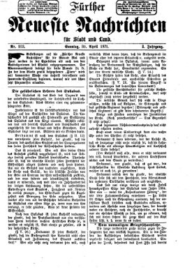 Fürther neueste Nachrichten für Stadt und Land (Fürther Abendzeitung) Sonntag 30. April 1871