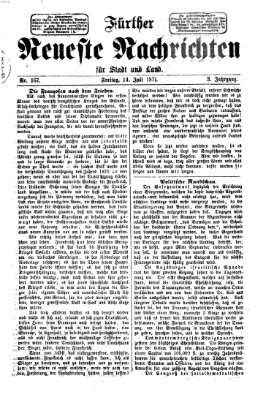 Fürther neueste Nachrichten für Stadt und Land (Fürther Abendzeitung) Freitag 14. Juli 1871