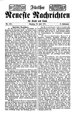 Fürther neueste Nachrichten für Stadt und Land (Fürther Abendzeitung) Samstag 29. Juli 1871