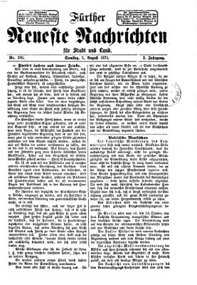 Fürther neueste Nachrichten für Stadt und Land (Fürther Abendzeitung) Samstag 5. August 1871