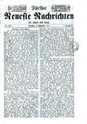 Fürther neueste Nachrichten für Stadt und Land (Fürther Abendzeitung) Samstag 4. November 1871