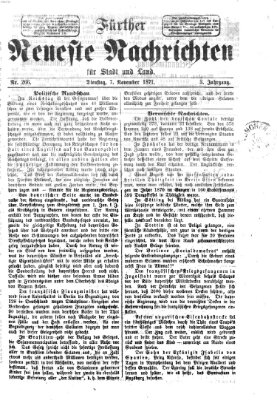 Fürther neueste Nachrichten für Stadt und Land (Fürther Abendzeitung) Dienstag 7. November 1871