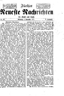 Fürther neueste Nachrichten für Stadt und Land (Fürther Abendzeitung) Mittwoch 8. November 1871