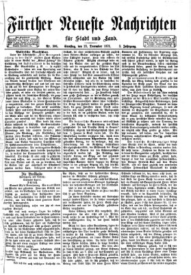 Fürther neueste Nachrichten für Stadt und Land (Fürther Abendzeitung) Samstag 23. Dezember 1871