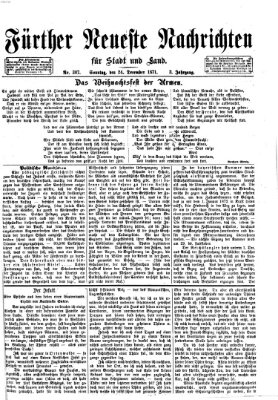 Fürther neueste Nachrichten für Stadt und Land (Fürther Abendzeitung) Sonntag 24. Dezember 1871