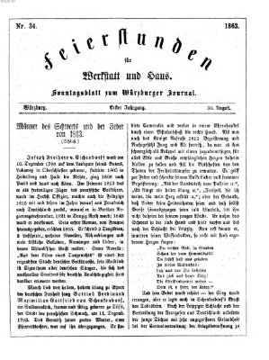 Feierstunden für Werkstatt und Haus (Würzburger Journal) Sonntag 30. August 1863