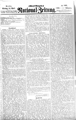 Nationalzeitung Montag 30. April 1866