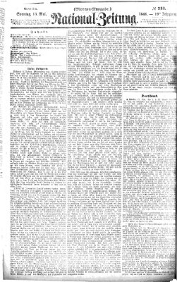 Nationalzeitung Sonntag 13. Mai 1866