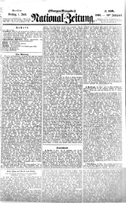 Nationalzeitung Freitag 1. Juni 1866