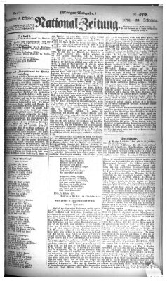 Nationalzeitung Samstag 8. Oktober 1870