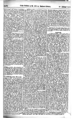 Nationalzeitung Dienstag 18. Oktober 1870