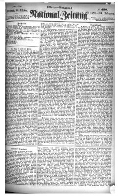 Nationalzeitung Mittwoch 19. Oktober 1870