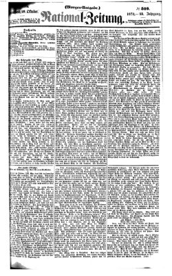 Nationalzeitung Samstag 29. Oktober 1870