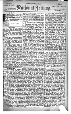 Nationalzeitung Dienstag 1. November 1870