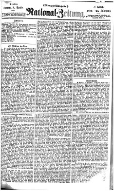 Nationalzeitung Sonntag 6. November 1870