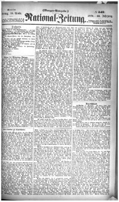 Nationalzeitung Freitag 18. November 1870