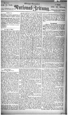 Nationalzeitung Mittwoch 23. November 1870