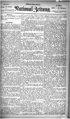 Nationalzeitung Montag 28. November 1870